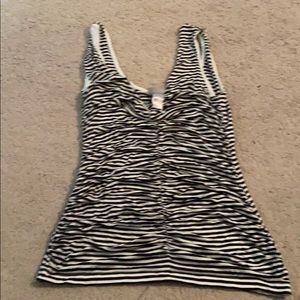 Black and white stripe tank